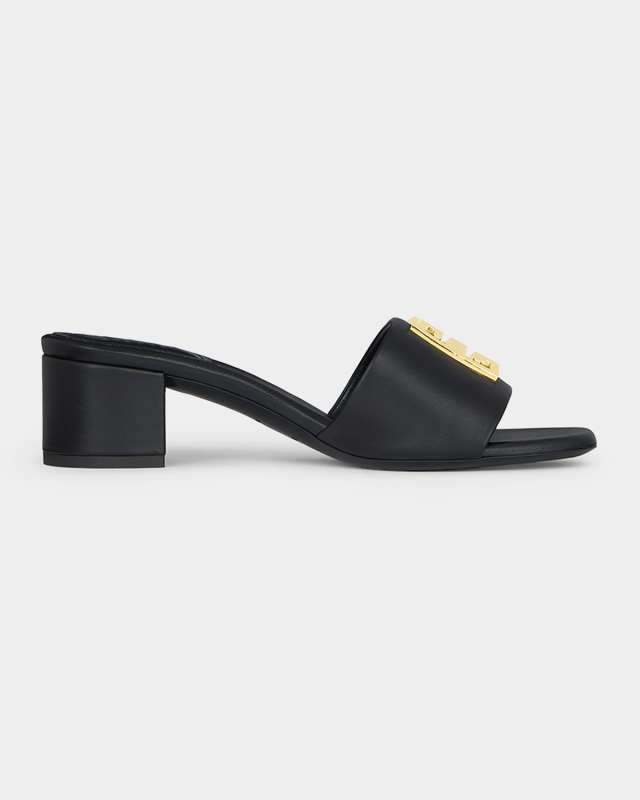 4G Lambskin Medallion Mule Sandals